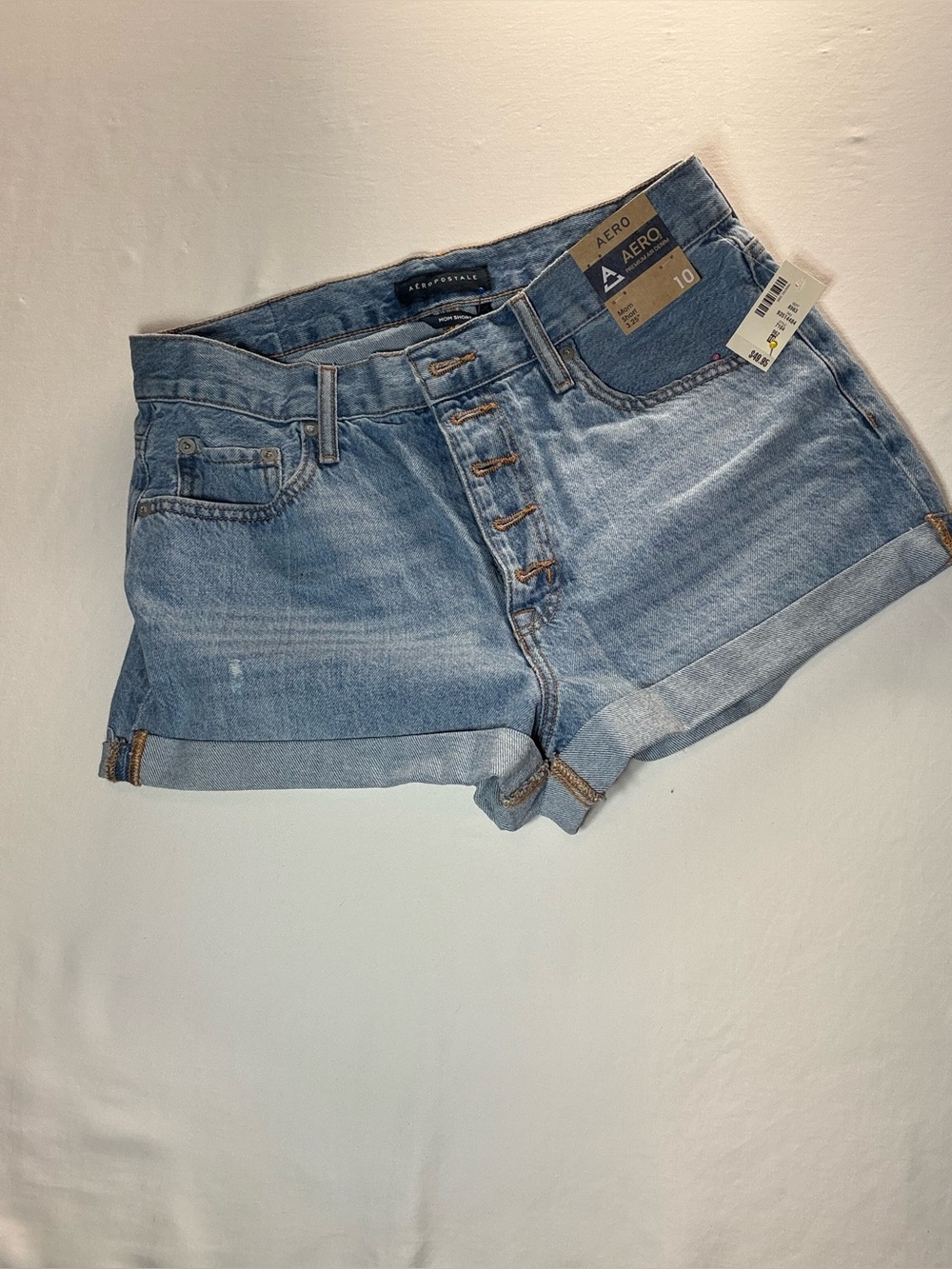 Aeropostale Light Wash Denim Button-Fly Women's Shorts